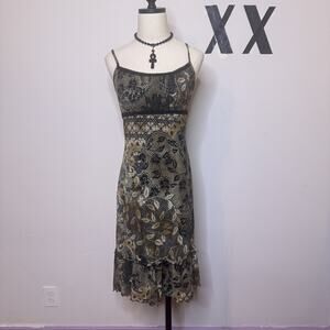 Studio Y Black and Tan Midi Dress